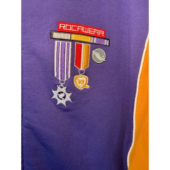 Y2K Rocawear‎ Fleece Full Zip Jacket Youth Large 14/16 Purple Streetwear Hip Hop - Picture 3 of 6